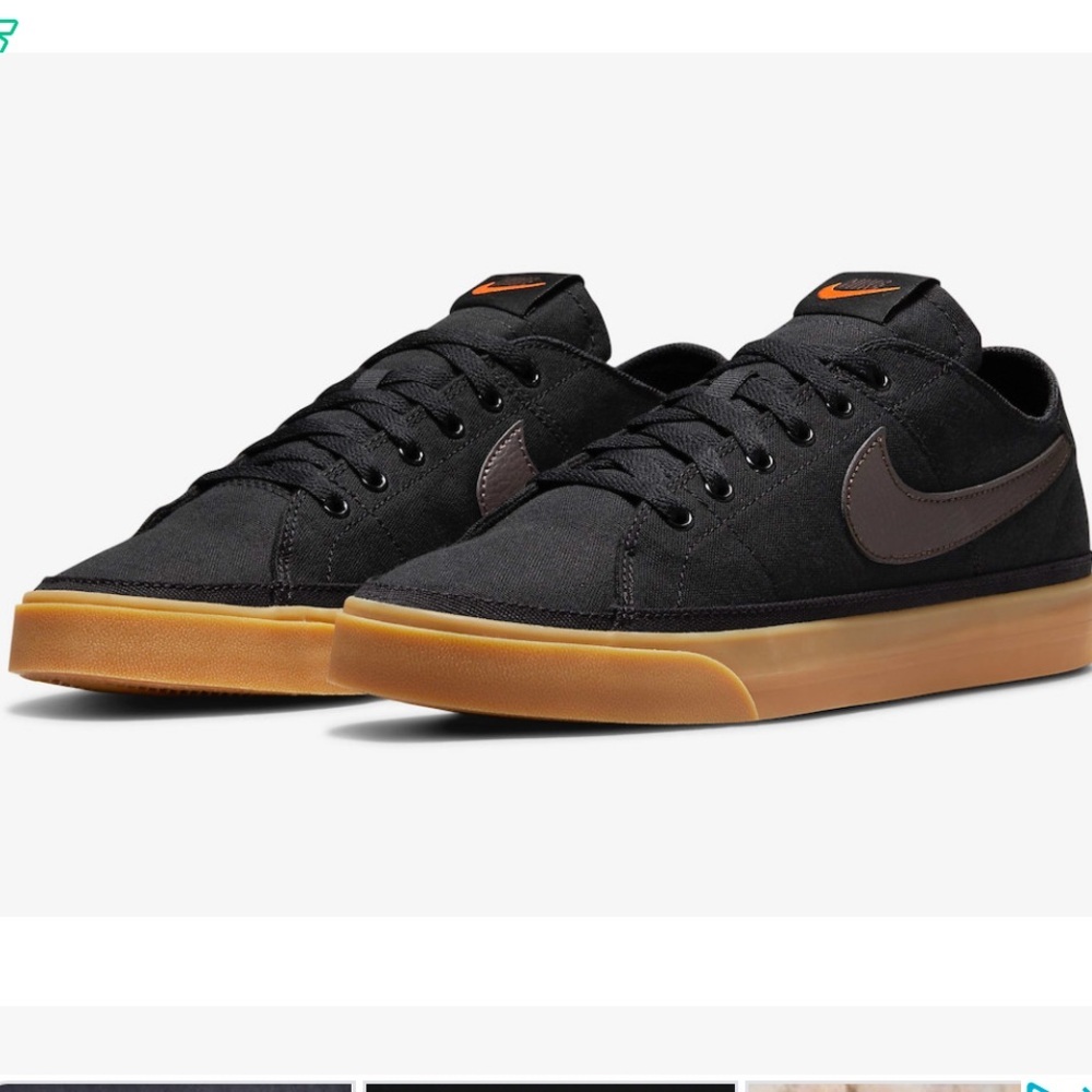 Deadstock MENS NIKE COURT LEGACY CNVS CW6539 004 “Black Gum” SIZE 6